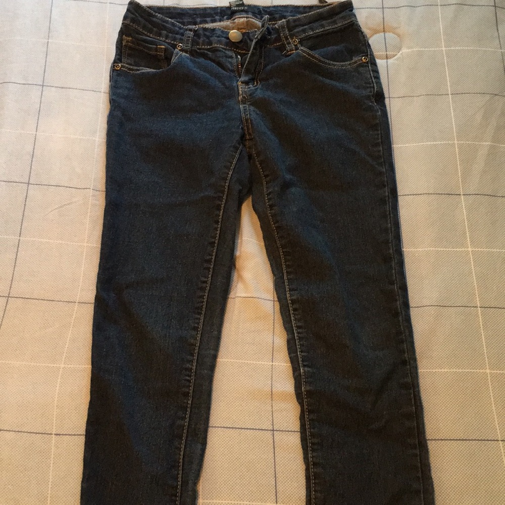 Dark Wash Low-Rise Skinny Jeans